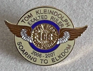 BPOE Elks Pin Elks Lodge 168 San Diego CA Tom Kleindolph 2006-2007 solapa esmalte - Imagen 1 de 3