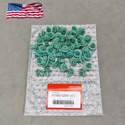 OEM 50pcs Door Panel Interior Trim Retainer Clip For Honda 91560-SZW-003 OEM - Image 1 of 4