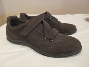 Zapatos Ecco para mujer 40/9 marrón gamuza correa cómoda mocasín carrera punta plana moc - Imagen 1 de 13
