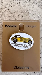 Vintage Cloisonne Pinnacle Designs 1929 Mercedes Benz SSK Coupe Pin Nwt - Picture 1 of 6