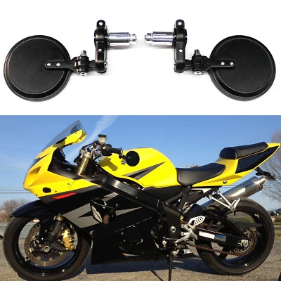 Folding Motorcycle 7/8" Handle Bar End Mirrors For Suzuki GSXR 750 1000 600 250 Foto 1 de 4
