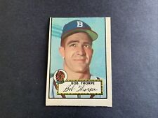 1952 Topps Baseball High Number #367 Bob Thorpe EX Miscut