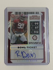 2020 Panini Contenders Draft Picks - College Ticket Auto Bowl Ticket #169 99/99