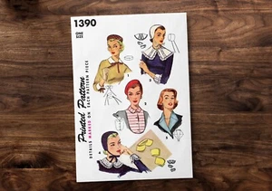 Simplicity 1390 Hat Collar Cuff Dickey Sewing Pattern - *REPRODUCTION* One Size - Picture 1 of 4