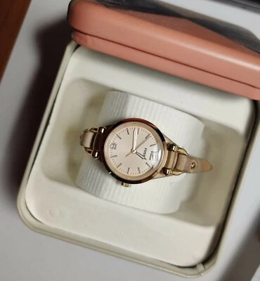 Fossil ES3262 Georgia Mini Rosa Quadrante Sabbia pelle Cinturino Donna Orologio - Immagine 1 di 4