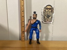 VTG 1984 Remco Secret Of The Ninja Kung Fu Master 6” Figure BLUE samurai topknot