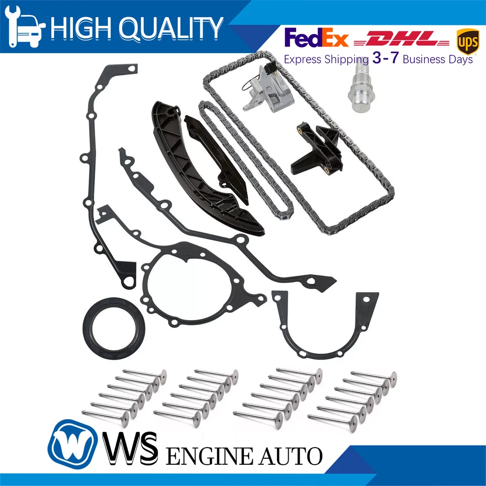 For BMW E39 E46 E53 E83 330i X3 X5 M54 3.0T 2001-2006 Timing Chain Kit Valves - Image 1 of 4
