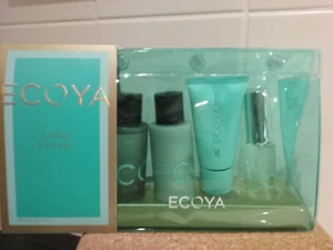 ECOYA Lotus Flower Travel Gift Pack, Hand/Body Wash, Room spray, Hand Cream,BNWT - Picture 1 of 9