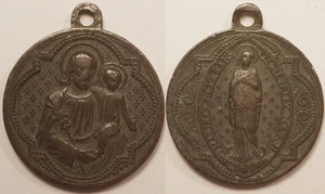 Médaille Religieuse, Marie & Jésus, 19° siècle !! - Picture 1 of 1