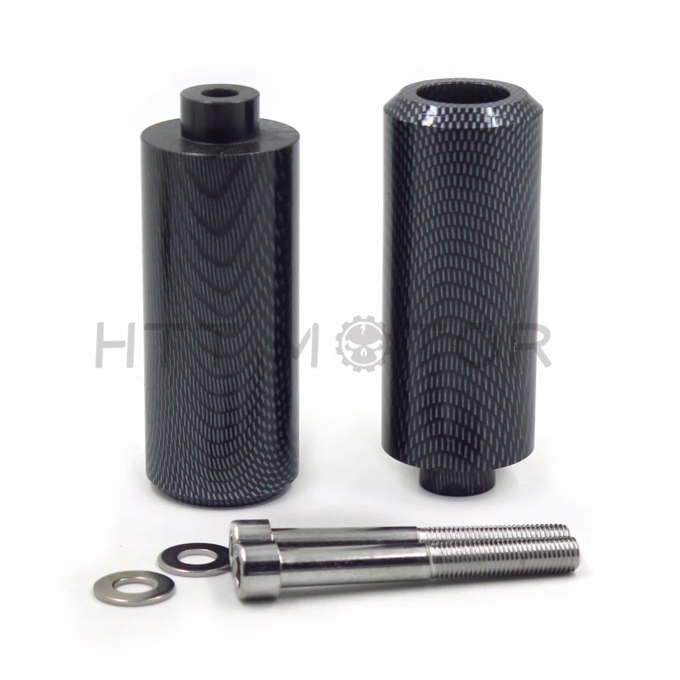 Protector de caída de choque deslizadores de cuadro largo de carbono HTTMT para Yamaha FZ6 2004-2012 Foto 1 de 4