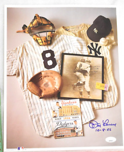 Don Larsen Signed 11x14 Photo Yankees WS Perfect Game w/Auto Inscription 10-8-56