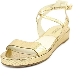 Michael Michael Kors Woman's Kaylee Flat Sandal Gold, Size: 8 M - Picture 1 of 5