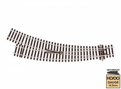 Peco SL-U76 HO/OO Small Curved RH Right Hand Nickel Silver Code 100 UniFrog - Image 1 of 2