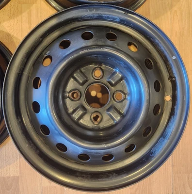 14" TOYOTA ECHO FACTORY OEM BLACK STEEL WHEEL RIM 14x5.5 2000-2005 4x100 - Image 1 of 4