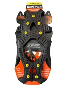 NEW V3 Ice Trax S/M Stay On Toe Cap Traction Aids For Snow & Ice W/Carry Bag   - Picture 1 of 3