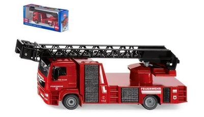 MODELLINO CAMION STATICO SIKU MAN AERIAL LADDER FEUERWEHR MODELLISMO SCALA 1:50 - Immagine 1 di 4