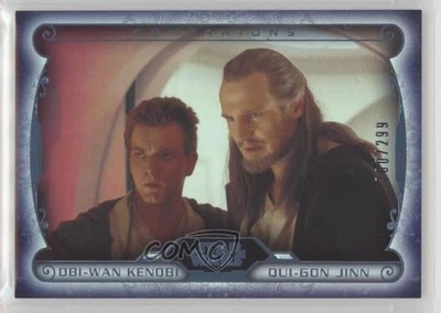 2015 Star Wars Masterwork Rainbow Foil /299 Obi-Wan Kenobi Qui-Gon Jinn #C-6 1j8 - Image 1 of 3