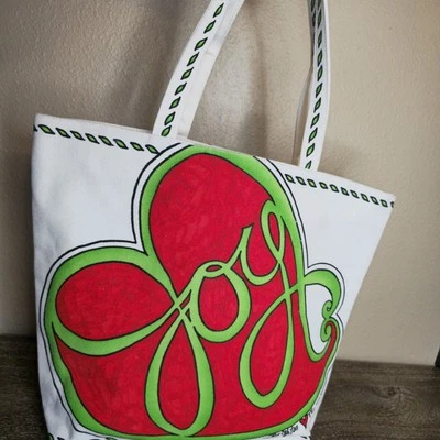 Brighton Love & Joy Holiday Large Canvas Tote - Image 1 of 4
