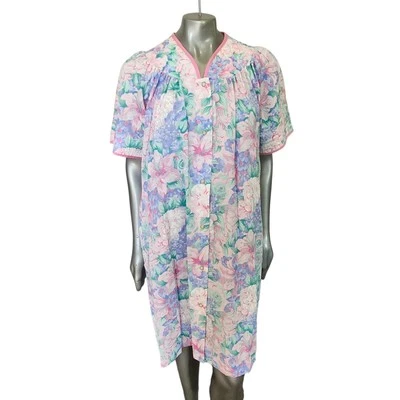 Vestido de casa vintage Kelly Reed para mujer talla pequeña Mumu bolsillos a presión floral nuevo sin etiquetas Foto 1 de 4