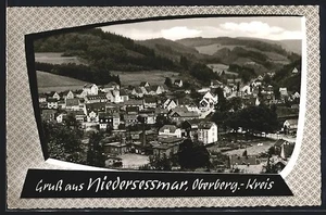 AK Niedersessmar /Oberberg.-Kreis, Vogeschau auf Stadt und Umgebung  - Picture 1 of 2