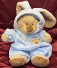 2004 Ty Baby  Pjs Blue Bear Bunny Removable Pajamas Love To Baby New W Tags 7"