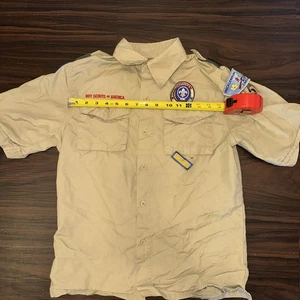 Boy Scouts Of America Hemd Jugend L Knopfleiste Khaki A45 - Bild 1 von 6