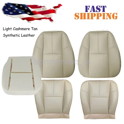 Cubierta de asiento delantero y cojín de espuma para conductor bronceado para GMC Sierra 2500 3500HD 2007-2014 Foto 1 de 4