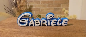 GABRIELE PERSONALIZE DISNEY NAME PLATE SIGN CUSTOM DOOR TAG FONT WALL BEDROOM - Picture 1 of 1