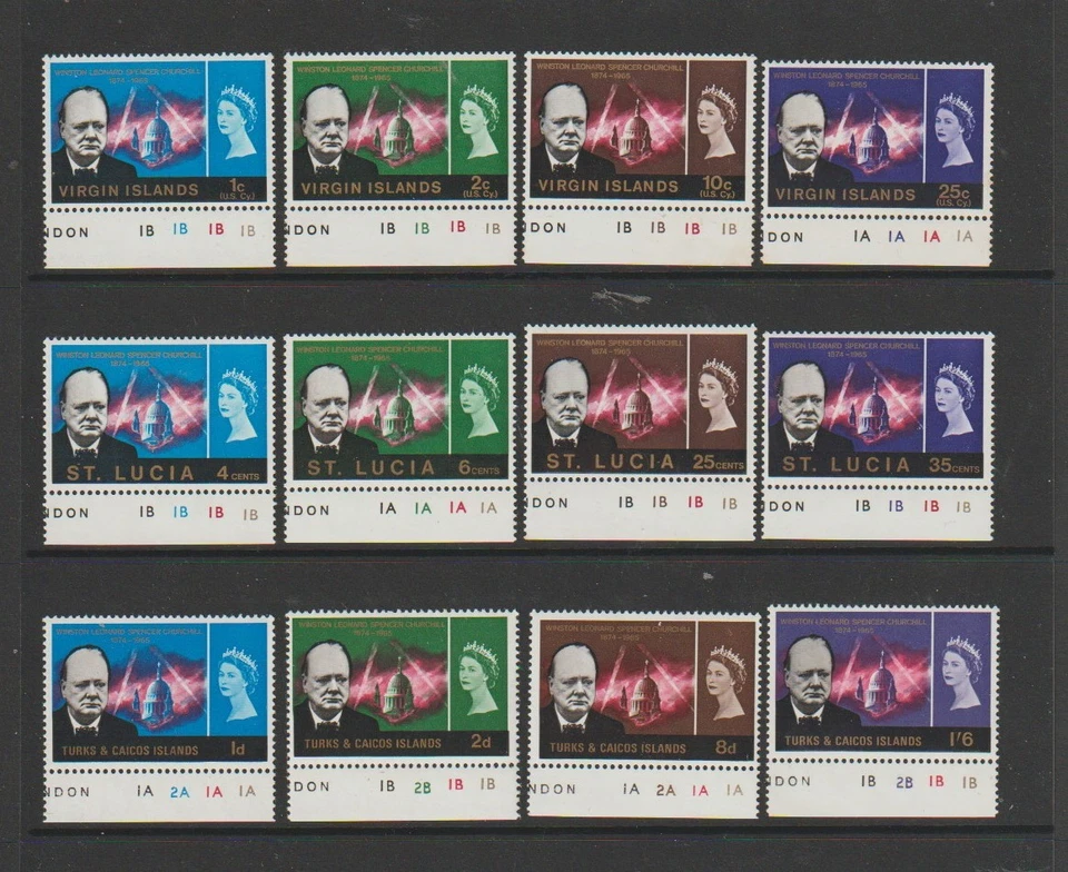 CHURCHILL   1965   Collection of  Various  Stamps     MINT  NON  HINGED - Image 1 of 1