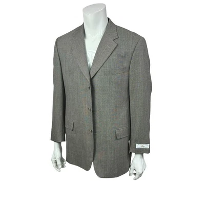 Abrigo Deportivo Louis Roth Hombre’s 40R Bronceado Ojo de Pájaro Super 100’s Lana 3 Botones Foto 1 de 4