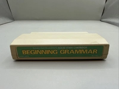 Beginning Grammar TI-99/4a Computer Texas Instruments Cartridge - Vintage - Image 1 of 4