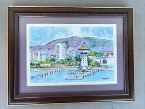 Framed art Gilbert Meija watercolor 1997 - Picture 1 of 3
