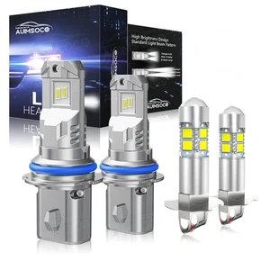 For Cadillac Allante 1987-1993 6500K LED Headlights + Fog Lights Bulbs Combo 4pc - Picture 1 of 17