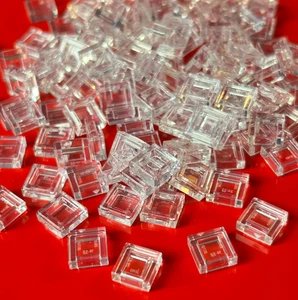 20 Lego Fliese Platte 1x1 tile plate 3070b transparent klar trans-clear 3070 NEU - Bild 1 von 1
