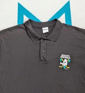 Camisa Polo Anaheim Mighty Ducks De Colección Disney Hecha en EE. UU. Bordada Hockey XL - Imagen 1 de 5