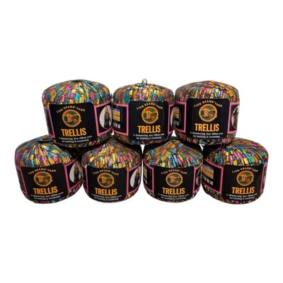 Juego de 7 hilos de cinta de encaje brillante enrejado marca León de nailon PASTEL GARDEN  Foto 1 de 4