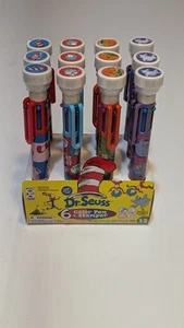 Dr. Seuss Themed Multi Color Ink Pens and Stampers- Set of 12 NEW - Picture 1 of 5