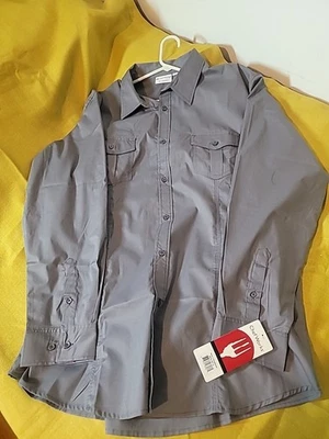 New CHEF WORKS PILOT sz: XL / LARGE Gray Long Slv Professional Chef Shirt NWT - Image 1 of 4