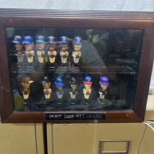 Post 2002 All Stars MLB Baseball Bobbleheads Complete Set 12 Display Case - Picture 1 of 5