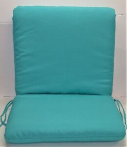 Outdoor Patio Large Club Chair Cushion ~ Turquoise ~ 22.5 x 42 x 3 NEW