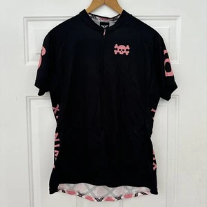 Twin Six Women's Club Raglan Zip Pink & Black Cycling Jersey - Size L - Picture 1 of 2