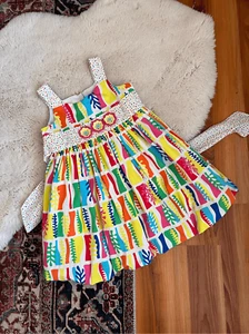 Pippa & Julie Spring Easter Dress Crochet size 4 - Picture 1 of 7