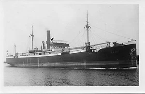 X999B RPPC 1940s? GERMANY FREIGHTER SHIP ' ELBE'  HOME PORT HEIDELBERG - Picture 1 of 1