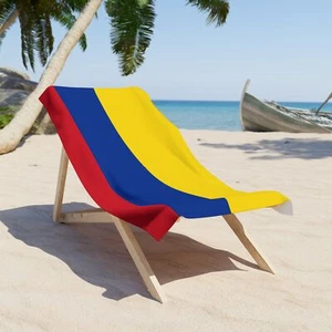 KOLUMBIEN Flagge Strandtuch | Qualität & langlebig 2 Größen Geschenk für Kolumbianer Latino - Bild 1 von 5