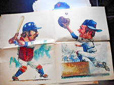dfgh   NEW YORK Mets +Yankees 1970's Daily News player Cartoon/caricature 23 pcs