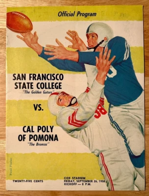 San Francisco State 9/26/1958 NCAA football program vs Cal Poly Pomona - Image 1 of 4