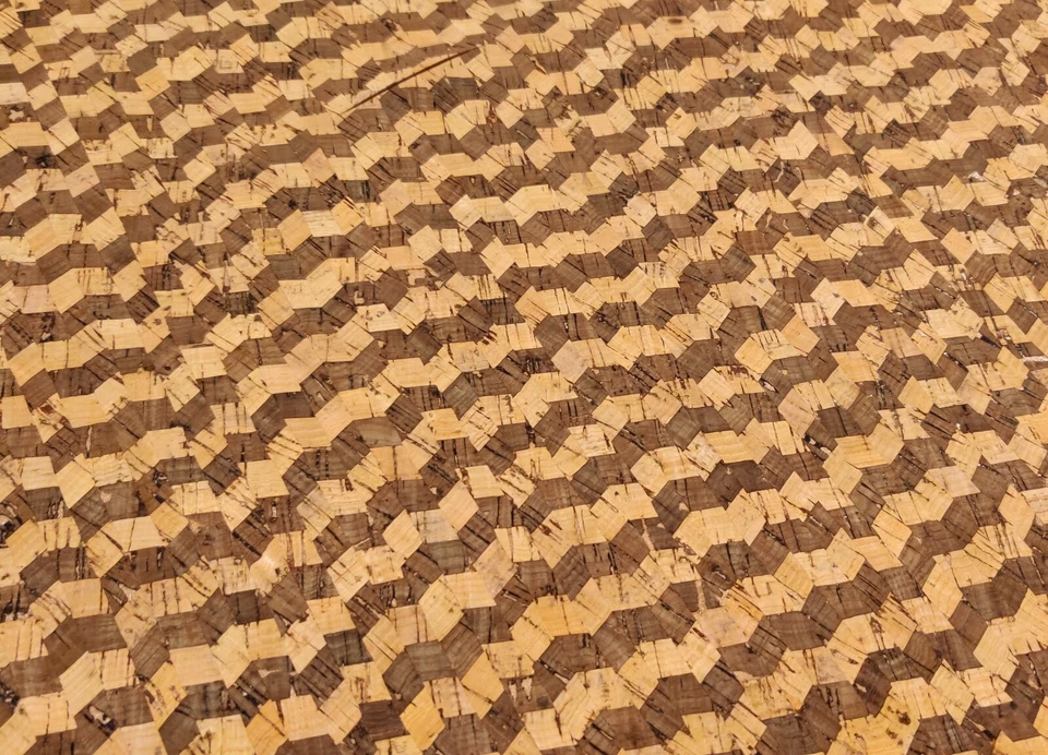 Tela de cuero de corcho natural cuero vegano con textura pendiente bolso de zapatos cartera lazos Foto 1 de 1