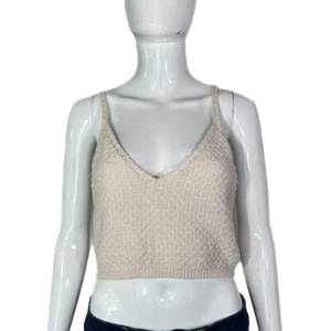 PRE-OWNED - Wild Fable Spaghetti Strap Sweater V Neck Cropped Shirt - Picture 1 of 3