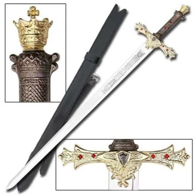Espada de presente espada dourada afiada requintadamente personalizada feita à mão King Arthur Excalibur - Imagem 1 de 4