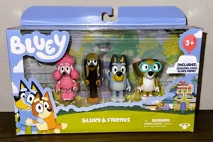 Bluey and Friends 2,5-3" bewegliche Figuren, 4er Pack ~ Neu im Karton - Bild 1 von 1